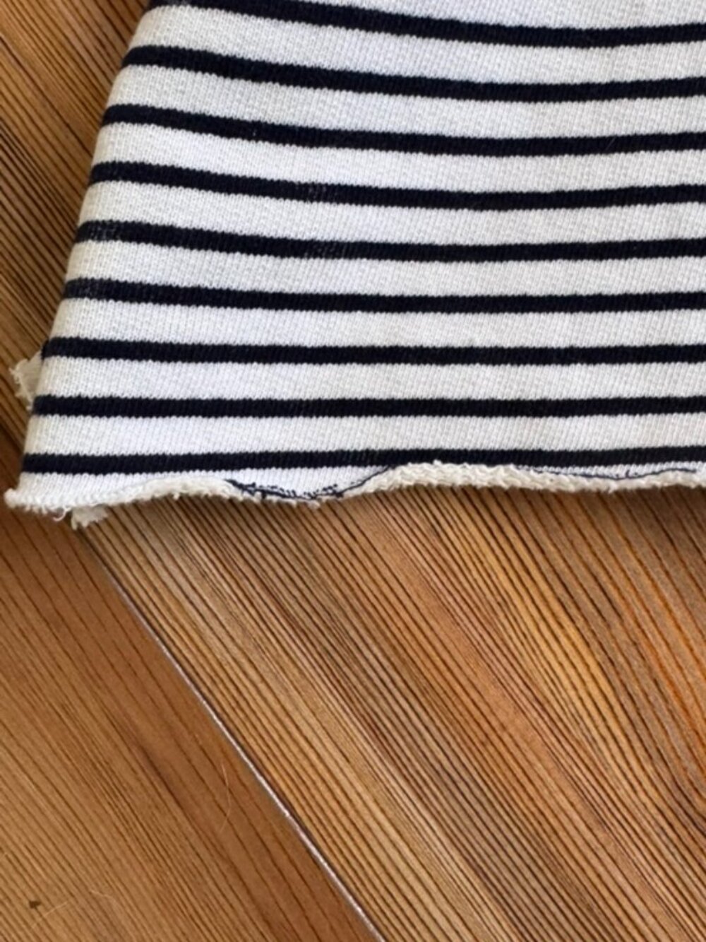 Frank & Eileen Patrick Popover Henley Striped Navy XS French Terry Top - Picture 8 of 12